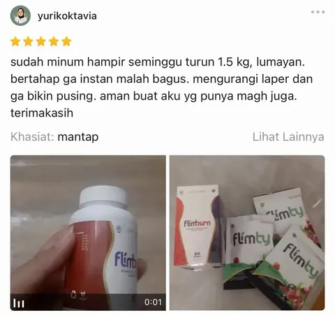 Ulasan pembeli bintang 5: hampir seminggu turun 1,5 kg, mengurangi lapar, aman untuk yang punya maag